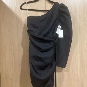 Wilfred ARITZIA Black One-Shoulder cocktail Dress